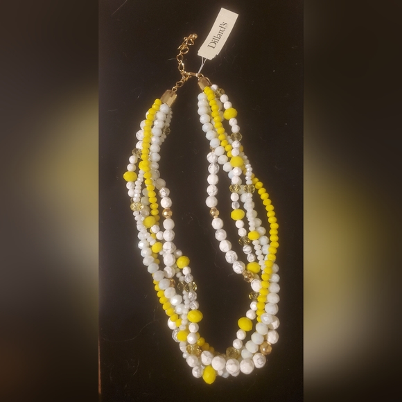 NWT Dillard's Twisted Multi Strand Beaded Necklace. - Picture 4 of 16